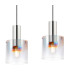 Ghent Linear Pendant 4 Light Adjustable E27 Polished Nickel/Black/Iridescent Fade Glass-6