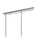 Ghent Linear Pendant 4 Light Adjustable E27 Polished Nickel/Black/Smoke Fade Glass-6