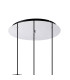 Ghent 50cm Round Pendant 3 Light Adjustable E27 Black/Amber Fade Glass-5