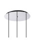 Ghent 50cm Round Pendant 3 Light Adjustable E27 Black/Iridescent Fade Glass-5