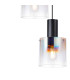 Ghent 50cm Round Pendant 3 Light Adjustable E27 Black/Iridescent Fade Glass-7