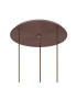 Ghent 50cm Round Pendant 3 Light Adjustable E27 Mocha/Amber Fade Glass-5