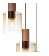 Ghent 50cm Round Pendant 3 Light Adjustable E27 Mocha/Amber Fade Glass-6