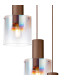 Ghent 50cm Round Pendant 3 Light Adjustable E27 Mocha/Iridescent Fade Glass-6
