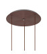 Ghent 50cm Round Pendant 3 Light Adjustable E27 Mocha/Smoke Fade Glass-5