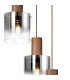 Ghent 50cm Round Pendant 3 Light Adjustable E27 Mocha/Smoke Fade Glass-6
