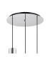 Ghent 50cm Round Pendant 3 Light Adjustable E27 Polished Nickel/Black/Iridescent Fade Glass-5