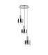 Ghent 50cm Round Pendant 3 Light Adjustable E27 Polished Nickel/Black/Smoke Fade Glass-4