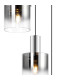 Ghent 50cm Round Pendant 3 Light Adjustable E27 Polished Nickel/Black/Smoke Fade Glass-6