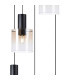 Ghent 65cm Round Pendant 5 Light Adjustable E27 Black/Amber Fade Glass-6