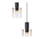 Ghent 65cm Round Pendant 5 Light Adjustable E27 Black/Amber Fade Glass-7