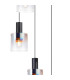 Ghent 65cm Round Pendant 5 Light Adjustable E27 Black/Iridescent Fade Glass-6