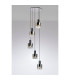 Ghent 65cm Round Pendant 5 Light Adjustable E27 Black/Smoke Fade Glass-3