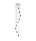 Ghent 80cm Round Pendant 9 Light Adjustable E27 Black/Amber Fade Glass Item Weight: 22kg-1