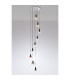Ghent 80cm Round Pendant 9 Light Adjustable E27 Black/Amber Fade Glass Item Weight: 22kg-3