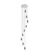 Ghent 80cm Round Pendant 9 Light Adjustable E27 Black/Amber Fade Glass Item Weight: 22kg-4