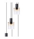 Ghent 80cm Round Pendant 9 Light Adjustable E27 Black/Amber Fade Glass Item Weight: 22kg-7