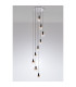 Ghent 80cm Round Pendant 9 Light Adjustable E27 Black/Amber Fade Glass Item Weight: 22kg-9