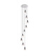 Ghent 80cm Round Pendant 9 Light Adjustable E27 Black/Iridescent Fade Glass Item Weight: 22kg-1