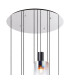 Ghent 80cm Round Pendant 9 Light Adjustable E27 Black/Iridescent Fade Glass Item Weight: 22kg-5