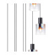 Ghent 80cm Round Pendant 9 Light Adjustable E27 Black/Iridescent Fade Glass Item Weight: 22kg-6