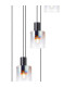 Ghent 80cm Round Pendant 9 Light Adjustable E27 Black/Iridescent Fade Glass Item Weight: 22kg-7