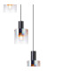 Ghent 80cm Round Pendant 9 Light Adjustable E27 Black/Iridescent Fade Glass Item Weight: 22kg-8