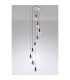 Ghent 80cm Round Pendant 9 Light Adjustable E27 Black/Iridescent Fade Glass Item Weight: 22kg-9