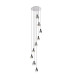 Ghent 80cm Round Pendant 9 Light Adjustable E27 Black/Smoke Fade Glass Item Weight: 22kg-1