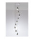 Ghent 80cm Round Pendant 9 Light Adjustable E27 Black/Smoke Fade Glass Item Weight: 22kg-3