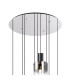 Ghent 80cm Round Pendant 9 Light Adjustable E27 Black/Smoke Fade Glass Item Weight: 22kg-5