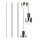 Ghent 80cm Round Pendant 9 Light Adjustable E27 Black/Smoke Fade Glass Item Weight: 22kg-6