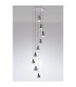 Ghent 80cm Round Pendant 9 Light Adjustable E27 Black/Smoke Fade Glass Item Weight: 22kg-9