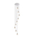 Ghent 90cm Round Pendant 9 Light E27 Polished Nickel/Black/Amber Fade Glass Item Weight: 22kg-4