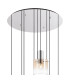 Ghent 90cm Round Pendant 9 Light E27 Polished Nickel/Black/Amber Fade Glass Item Weight: 22kg-5