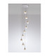 Ghent 90cm Round Pendant 9 Light E27 Polished Nickel/Black/Amber Fade Glass Item Weight: 22kg-9