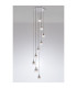 Ghent 90cm Round Pendant 9 Light E27 Polished Nickel/Black/Iridescent Fade Glass Item Weight: 22kg-3
