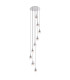 Ghent 90cm Round Pendant 9 Light E27 Polished Nickel/Black/Iridescent Fade Glass Item Weight: 22kg-4