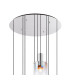 Ghent 90cm Round Pendant 9 Light E27 Polished Nickel/Black/Iridescent Fade Glass Item Weight: 22kg-5