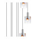 Ghent 90cm Round Pendant 9 Light E27 Polished Nickel/Black/Iridescent Fade Glass Item Weight: 22kg-6