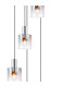 Ghent 90cm Round Pendant 9 Light E27 Polished Nickel/Black/Iridescent Fade Glass Item Weight: 22kg-7