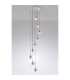 Ghent 90cm Round Pendant 9 Light E27 Polished Nickel/Black/Iridescent Fade Glass Item Weight: 22kg-9