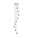 Ghent 90cm Round Pendant 9 Light E27 Polished Nickel/Black/Smoke Fade Glass Item Weight: 22kg-1
