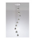 Ghent 90cm Round Pendant 9 Light E27 Polished Nickel/Black/Smoke Fade Glass Item Weight: 22kg-3
