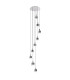 Ghent 90cm Round Pendant 9 Light E27 Polished Nickel/Black/Smoke Fade Glass Item Weight: 22kg-4