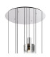 Ghent 90cm Round Pendant 9 Light E27 Polished Nickel/Black/Smoke Fade Glass Item Weight: 22kg-5