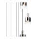 Ghent 90cm Round Pendant 9 Light E27 Polished Nickel/Black/Smoke Fade Glass Item Weight: 22kg-6