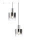 Ghent 90cm Round Pendant 9 Light E27 Polished Nickel/Black/Smoke Fade Glass Item Weight: 22kg-8