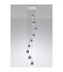 Ghent 90cm Round Pendant 9 Light E27 Polished Nickel/Black/Smoke Fade Glass Item Weight: 22kg-9