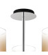 Ghent 54cm Semi Flush Light 3 x E27 Black/Amber Fade Glass-5